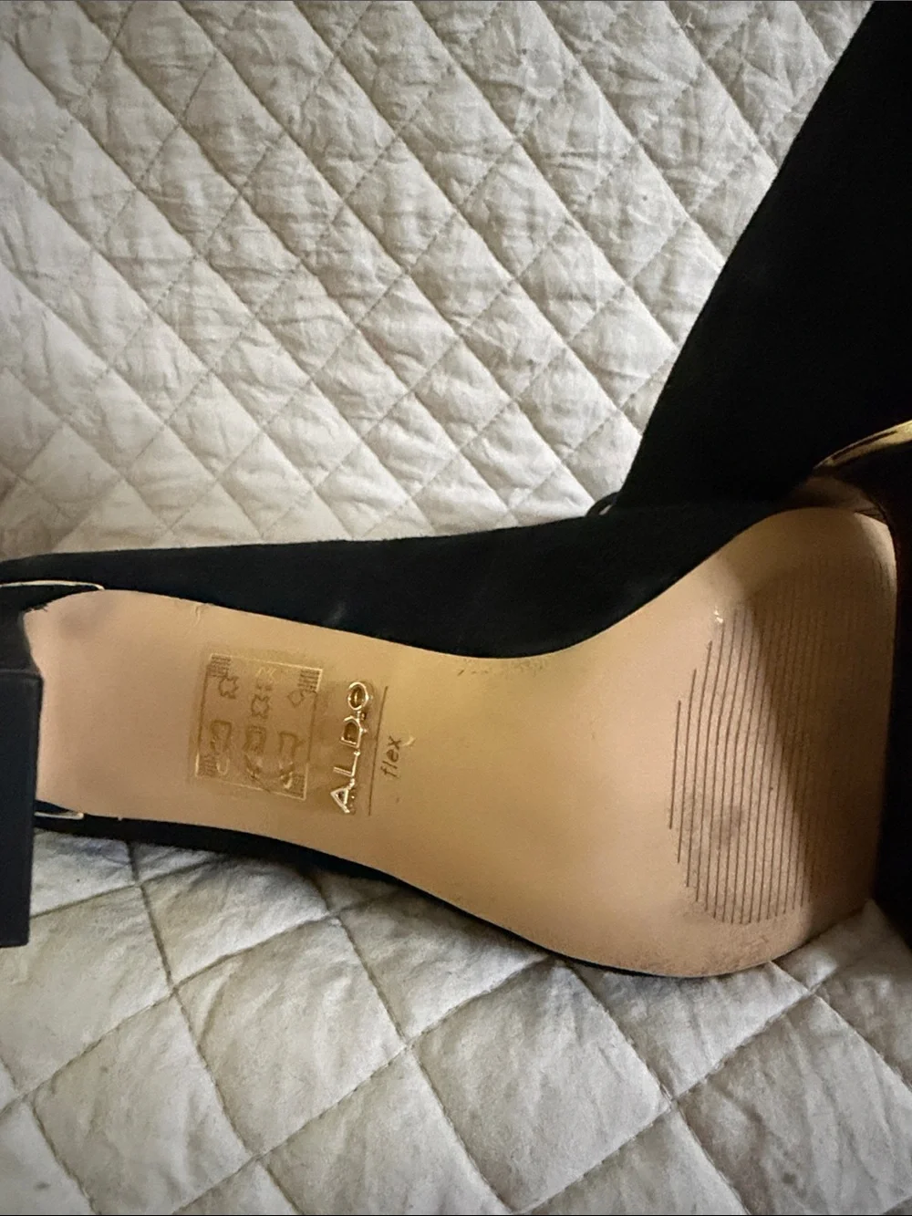 ALDO Black Suede Pointed-Toe Pumps